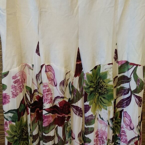 💐 Vasna Boho Dress 2X – Pink & Burgundy Floral Chiffon Skirt - Plus Size - Picture 8 of 13